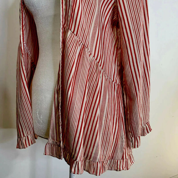 Crimson In Grace Striped Multicolored Oversized blouse relaxed sz small - Picture 5 of 10